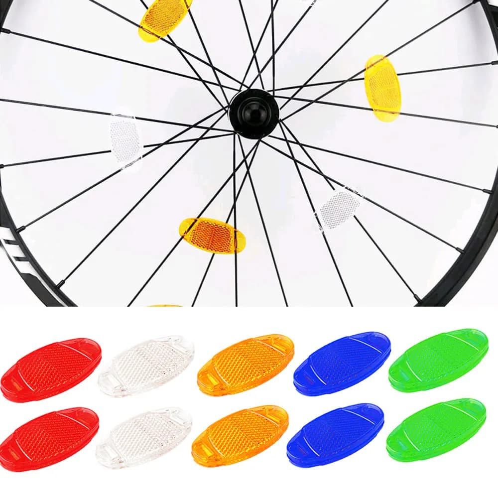 2 pezzi di montaggio riflettente per cerchione riflettori notturni luci lampeggianti luce per ciclismo riflettore per raggi per bici spia di sicurezza