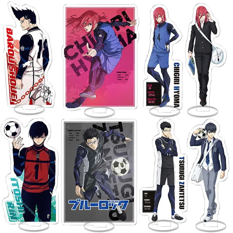 Anime BL Isagi Yoichi - Espositore in Acrilico Lock Egoist - Decorazione da Scrivania, Statuetta, Regalo, Prodotto Periferico Cartoon King