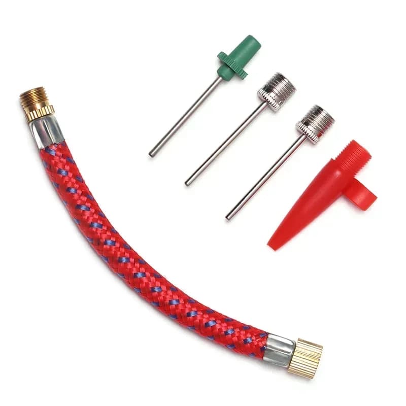 1 Set Kit di aghi per gonfiaggio Tubo dell'ago Palla sportiva Basket Calcio Pallavolo Bici Kit di gonfiaggio del tubo della gomma Strumento della pompa dell'aria