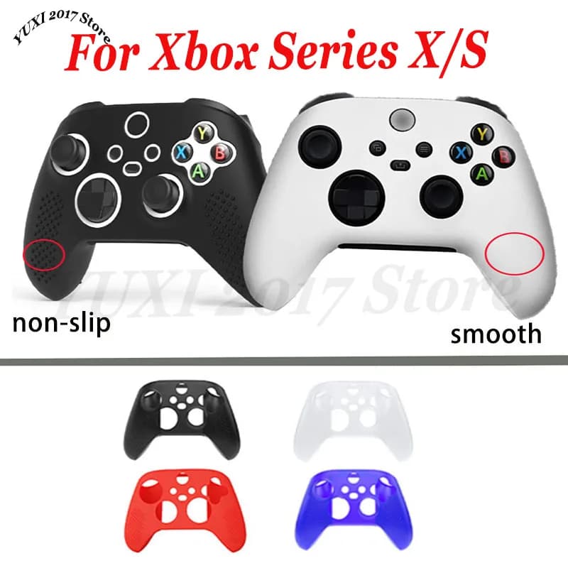 Due tipi di custodie protettive in silicone morbido antiscivolo adatte per accessori per controller di gioco XBOX serie XS