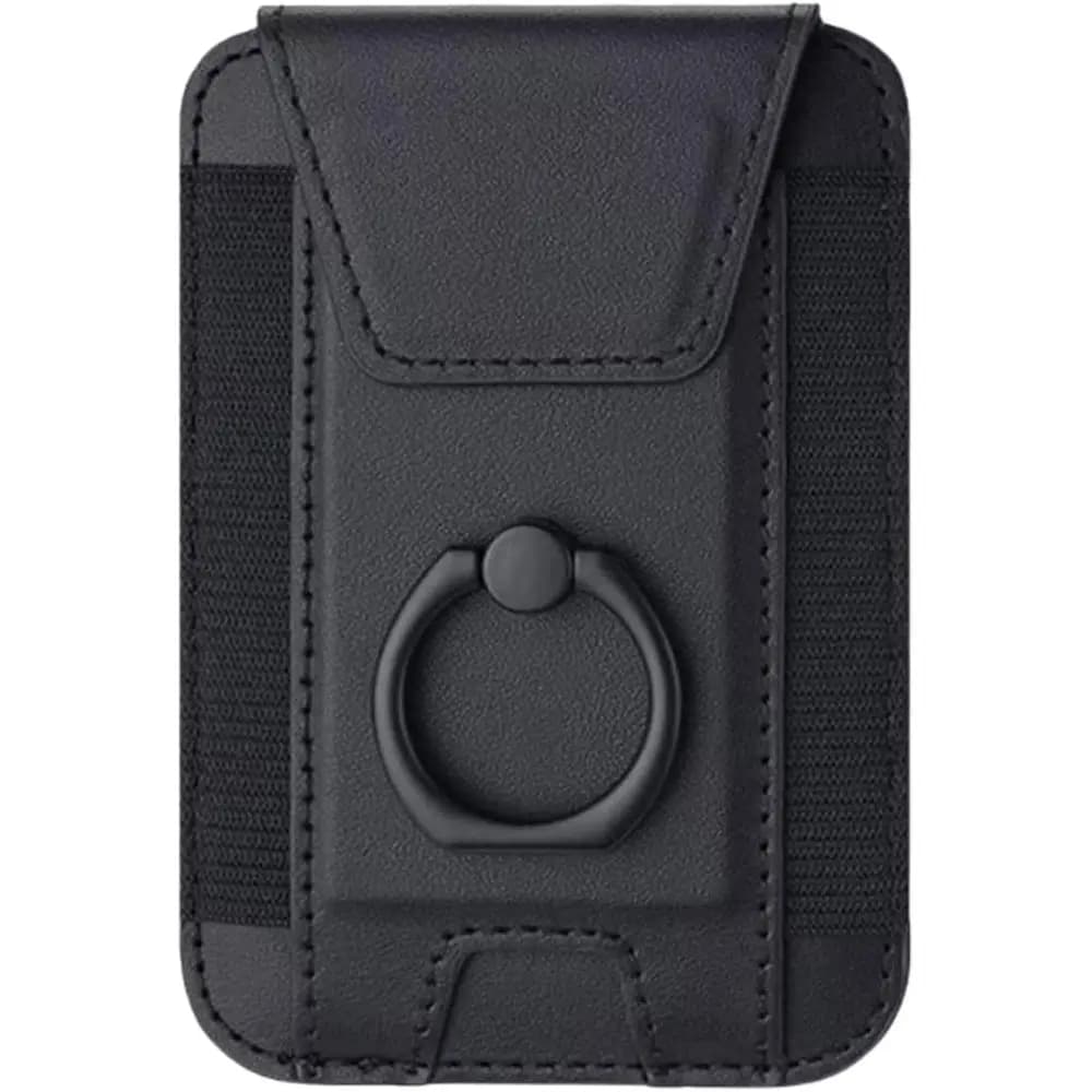 Portafoglio Magnetico Anti-RFID per 7 Carte con Impugnatura, Anello di Supporto e Funzione Privacy Lap