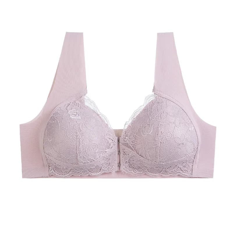 Estivo Plus Size Bra in Lace Strapless, No Ferretto, Sexy with Front Closure, Breathable, Intimo Quotidiano da Donna, Senza Tracce, Senza Bordo in Acciaio, Sale all'Ingrosso