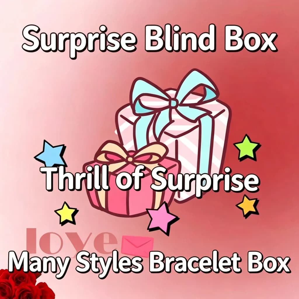 Lucky Draw Jewelry Mystery Box - Assorted Random Jewelry Gift - Includes Rings Necklaces Earrings Bracelets - Surprise Every Purchase
