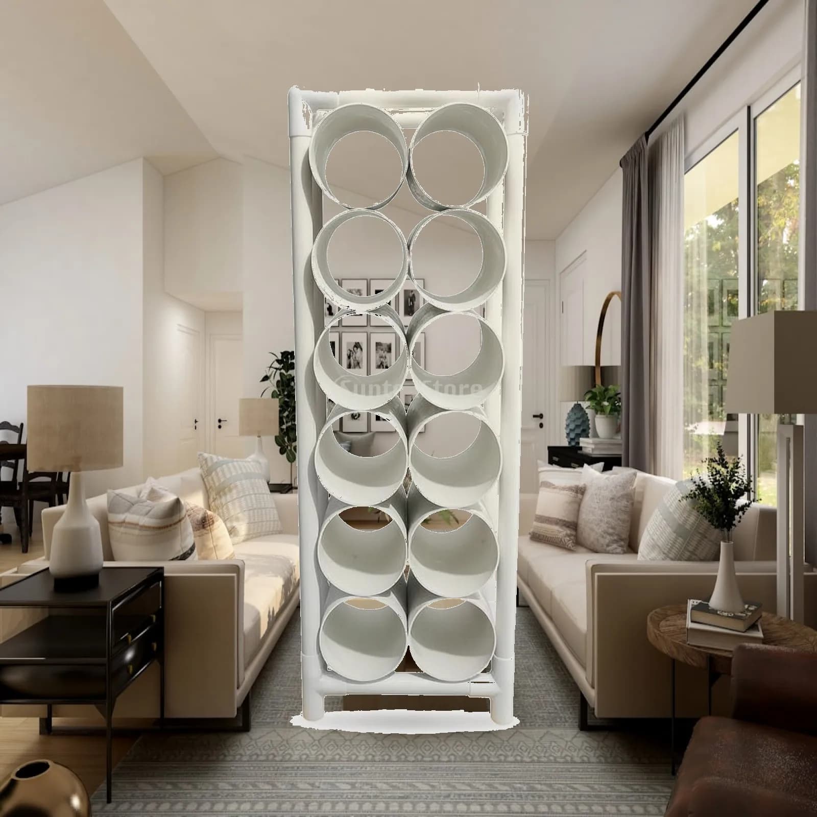 Jump Rope Rack Freestanding Jump Rope Holder Pipe Storage Rack with Circular Openings Multi-Slot Organizer Vertical for Coaches