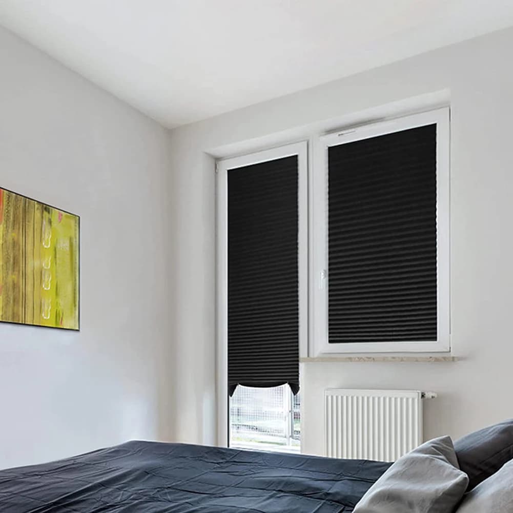 Tenda ombreggiante Tende a rullo portatili Tenda oscurante Tende autoadesive completamente oscuranti Tessuto nero Decorazione per l'home office