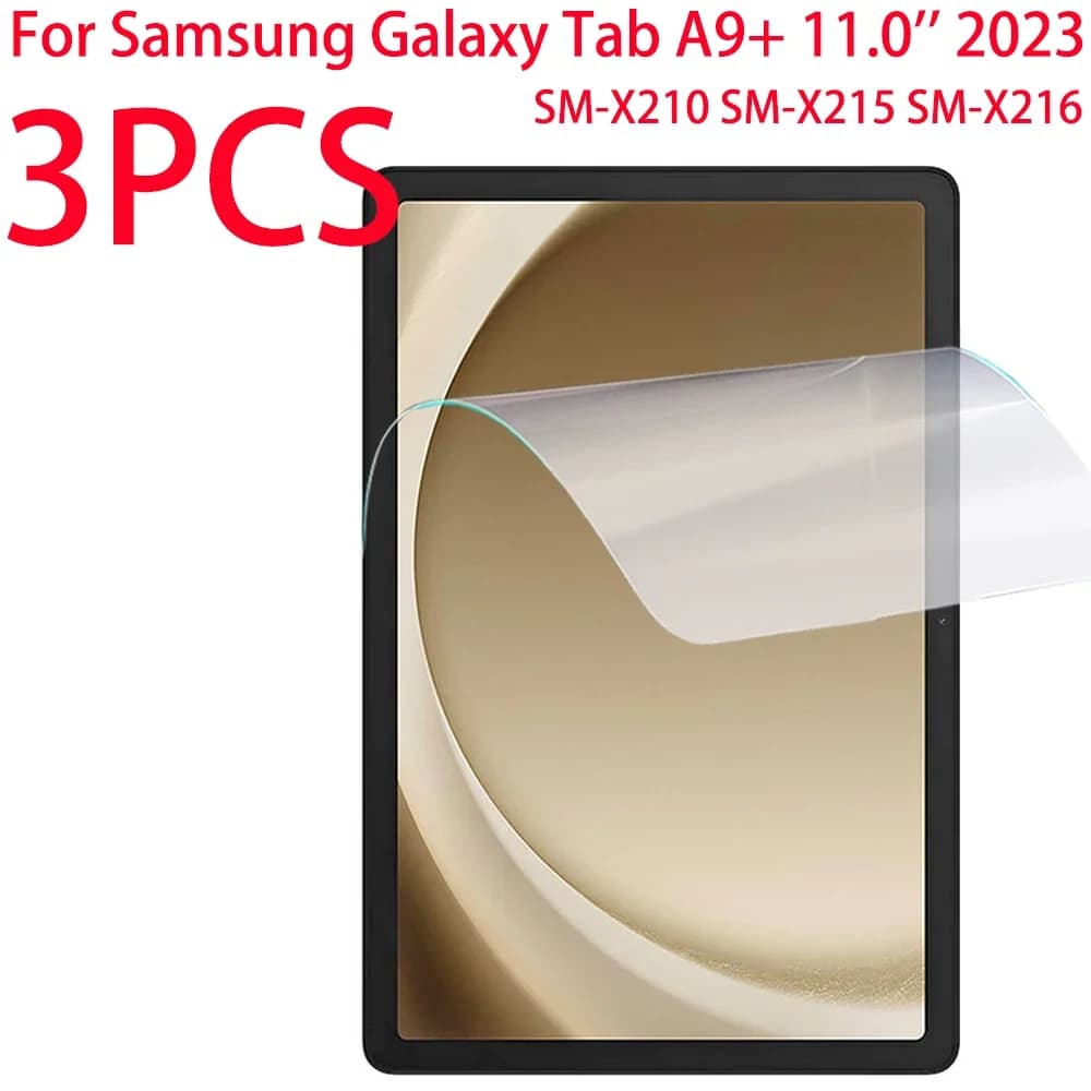 Pellicola protettiva per schermo in PE PET morbida da 3 pezzi per Samsung Galaxy Tab А9+ Plus 11 pollici 2023 Pellicola protettiva per tablet A9+ SM-X210 X215 X216