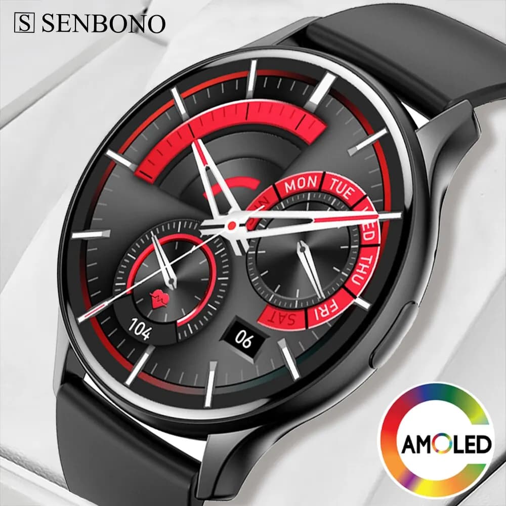 SENBONO Men Smart Watch HK89 1.43 AMOLED Answer Make Call Watch sempre sul Display IP68 Smartwatch sportivo impermeabile donna uomo