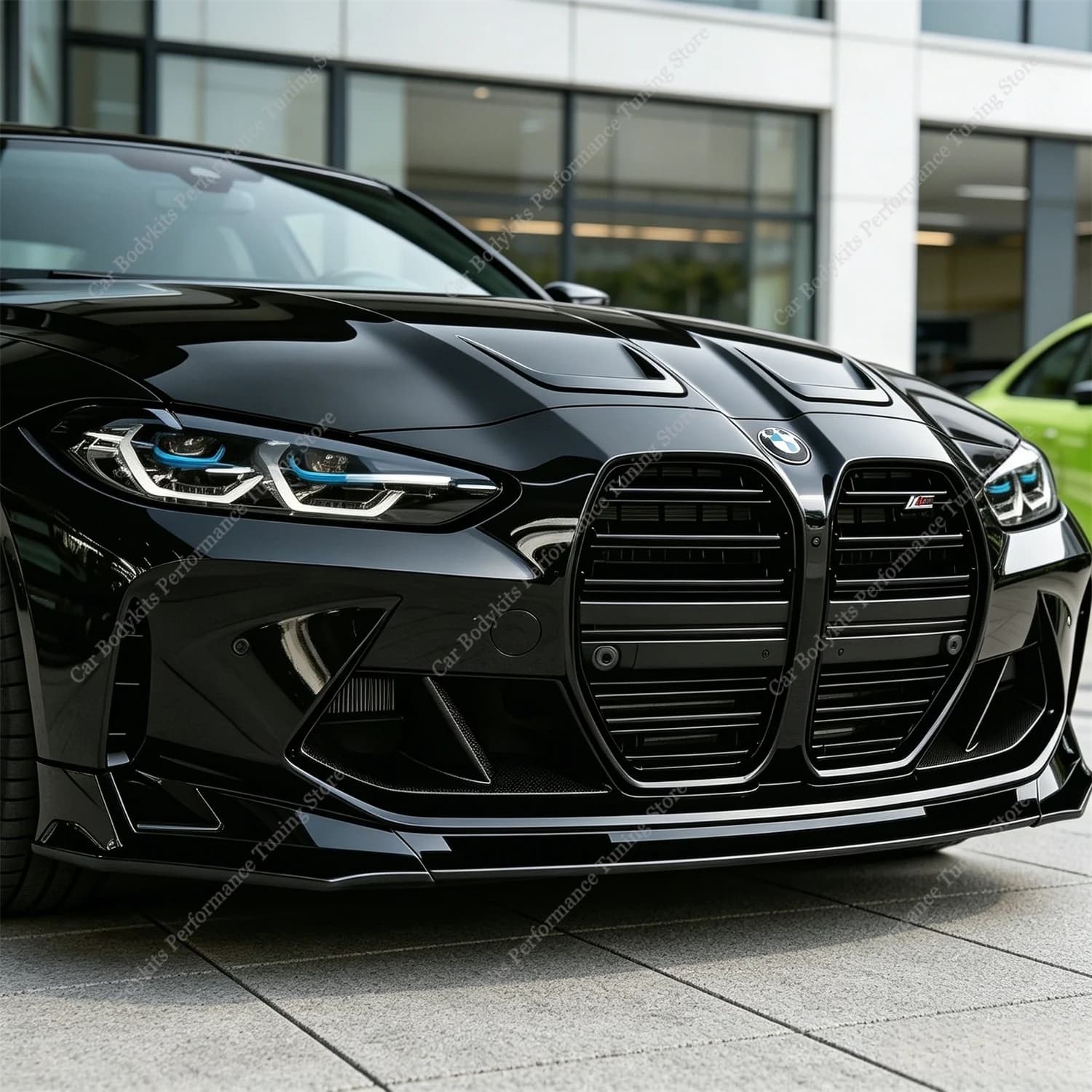Gloss Black CS Style Front Bumper Splitter Lip Spoiler Diffuser Bodykits For BMW G80 G81 G82 G83 3.0T L6 Real M3 M4 2021-2025