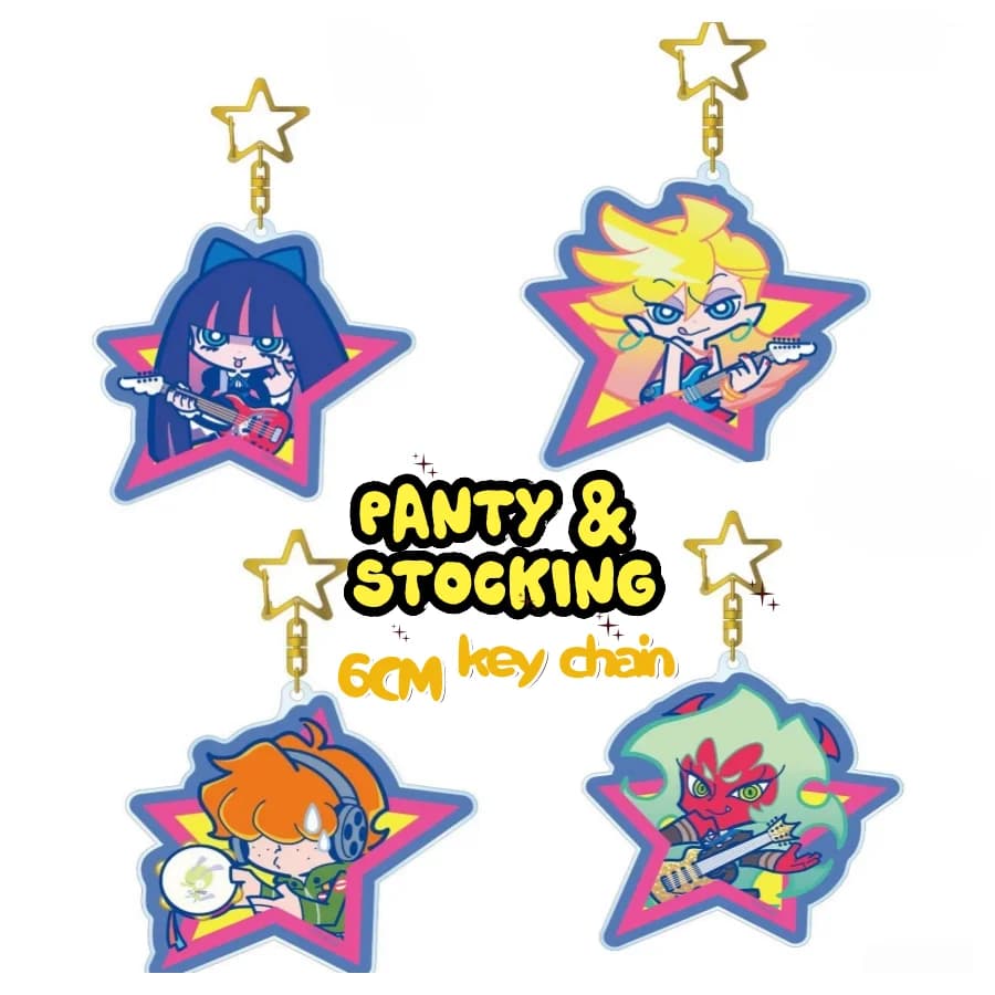 NUOVA calza con reggicalze Panty Anarchy Acrilico Divertimento Portachiavi Natale Decorazione da scrivania Piatto regalo 6 cm