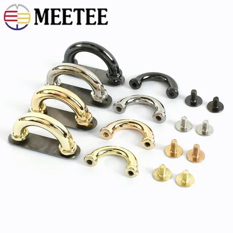 Meetee 5/10 Pz 14/17mm Fibbie In Metallo Arco Ponte D Anello Gancio Borse Cinghia Anelli Laterali Appendere Chiusura Borsa FAI DA TE Accessori Hardware