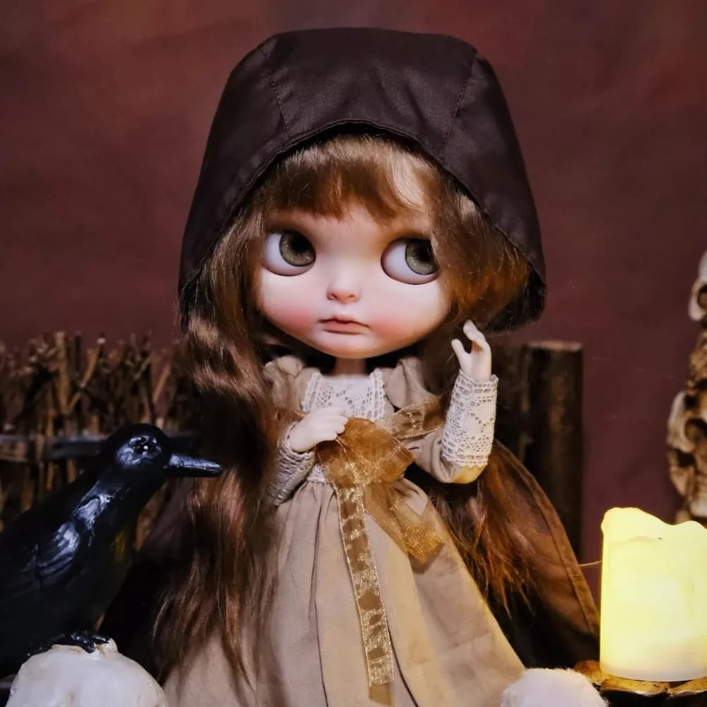 Blyth OB24 OB22 Azone19 Accessorio per vestiti alla moda per bambole Set di abiti con mantella in pizzo kaki Fit Girl Action Figure Modello fai da te