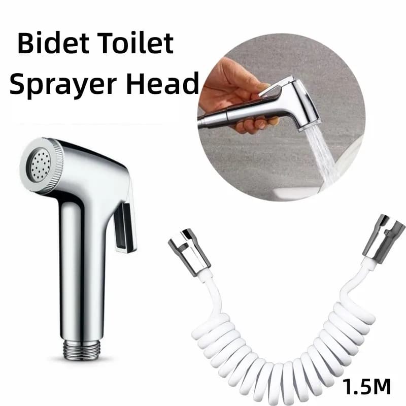 Bidet Toilette Spruzzatore Testa Tenuto In Mano Bidet Rubinetto Spray 1.5M Tubo Per Sanitario Shattaf Soffione doccia Accessori Autopulenti