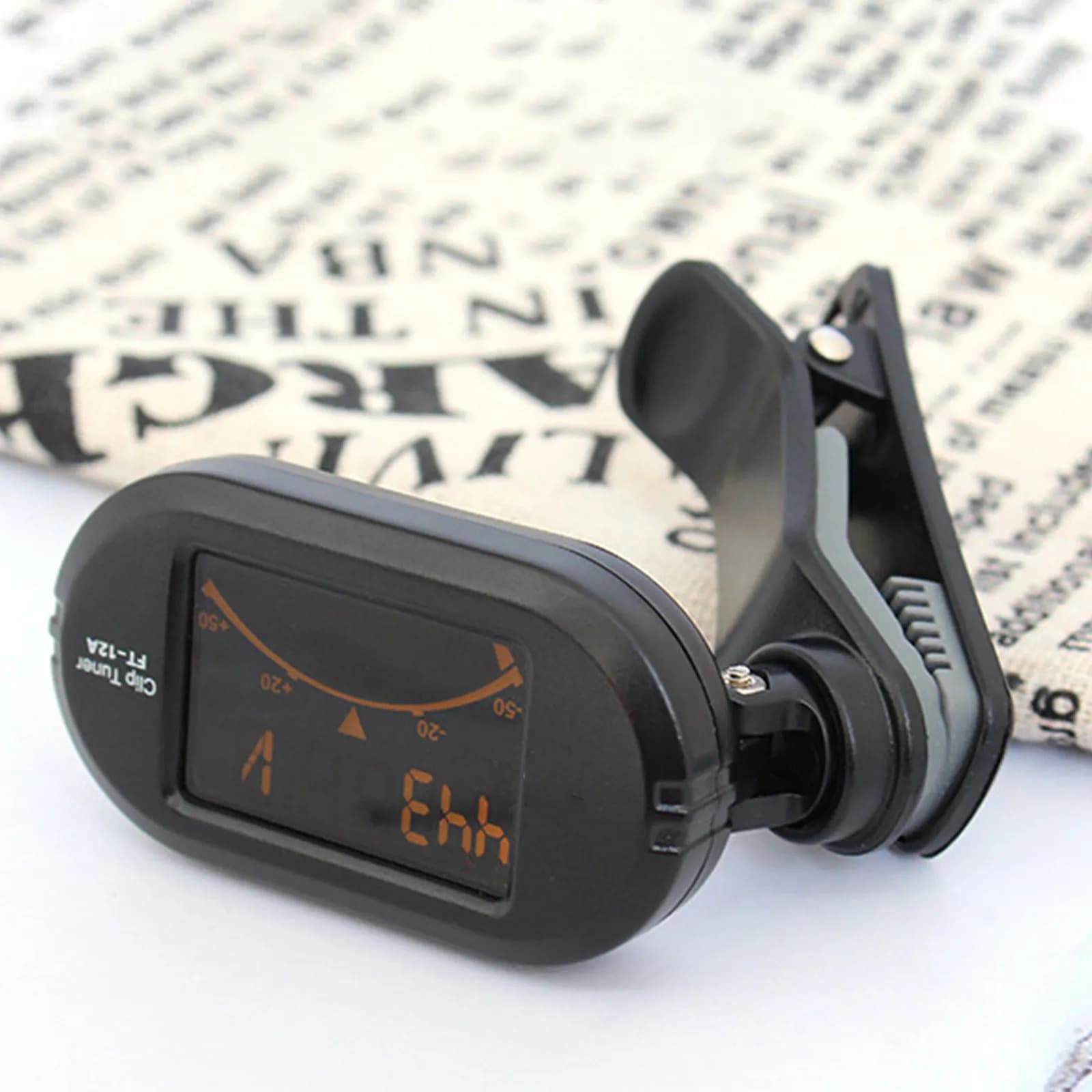 High Precision Clip on Guitar Tuner with Color LCD Display for Guitar Ukulele Violin Bass Equal Temperament Auto Shutdown Black
