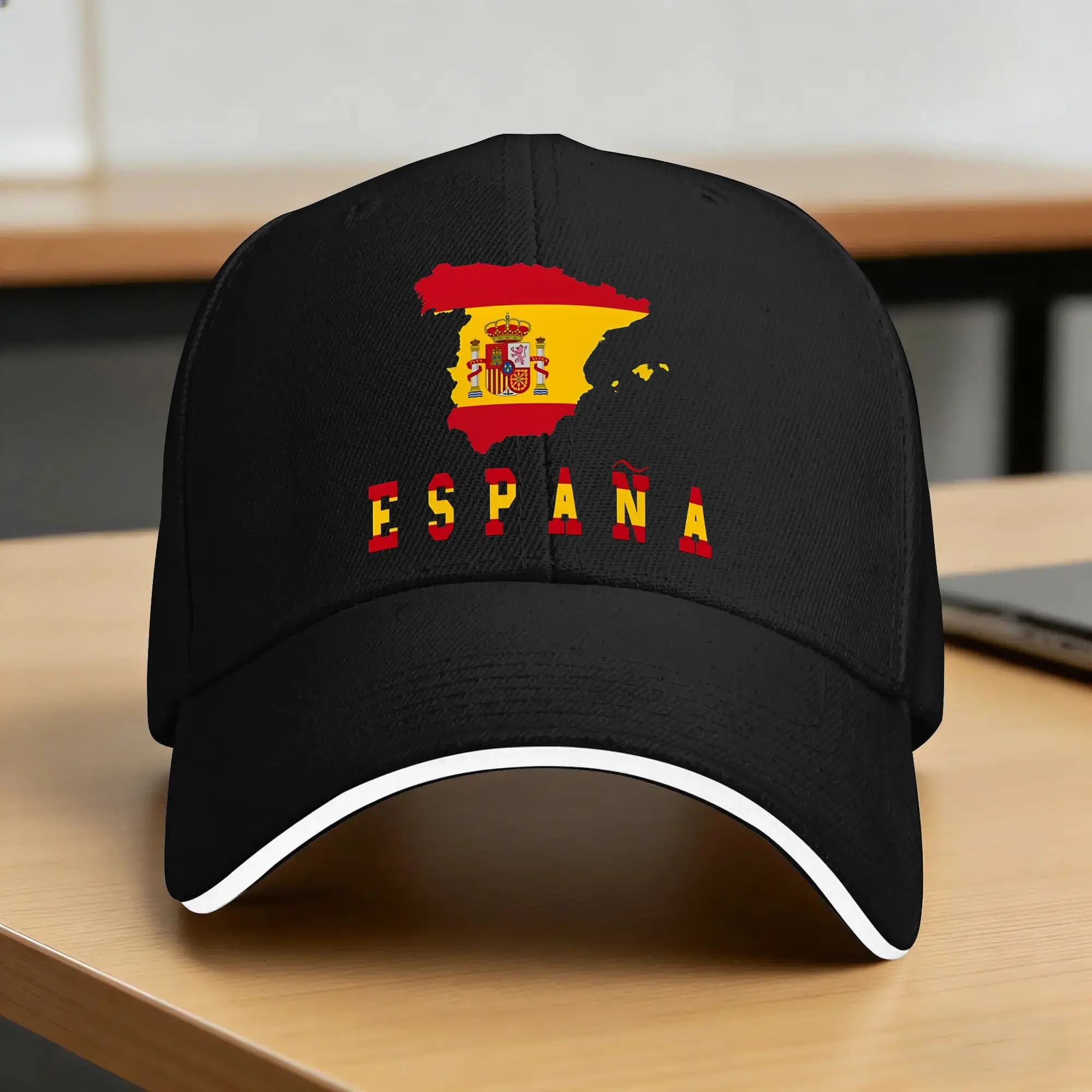 Cappellino da Baseball Estivo Casual con Bandiera Spagnola, Cappello Trucker con Profilo della Spagna, Kpop Rock, per Uomo Adulto, Protezione Solare, Trendy Snapback