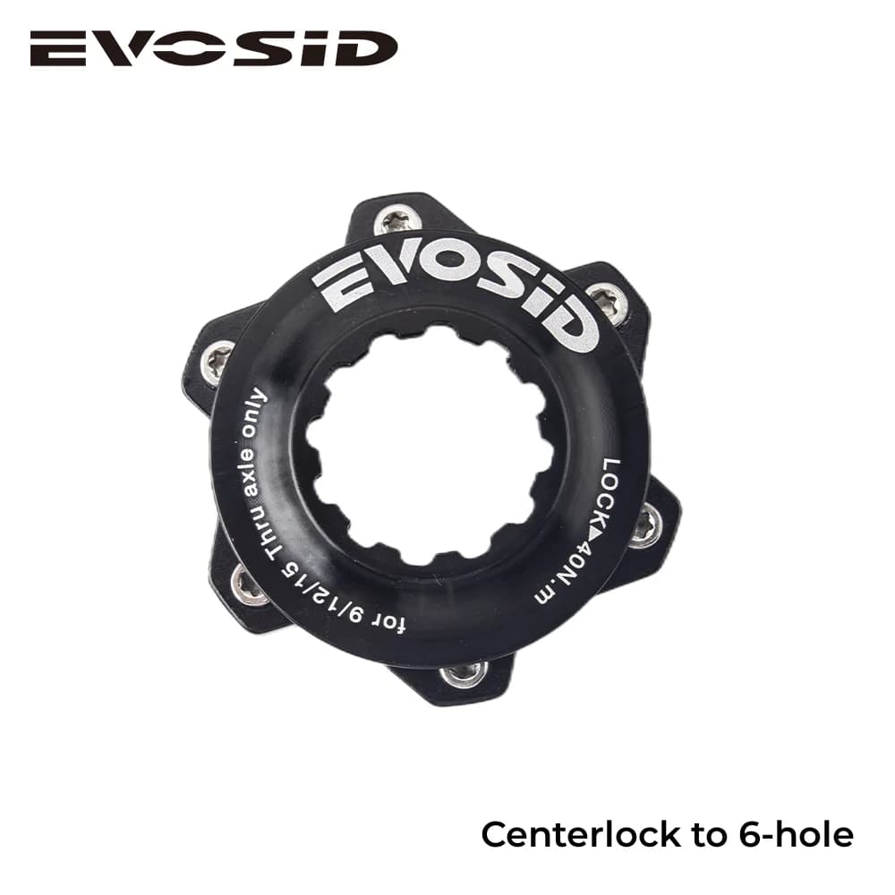 EVOSID Adattatore Centerlock a 6 fori Mozzo per mountain bike Conversione blocco centrale Rotore freno a disco a 6 bulloni Accessori per ciclismo