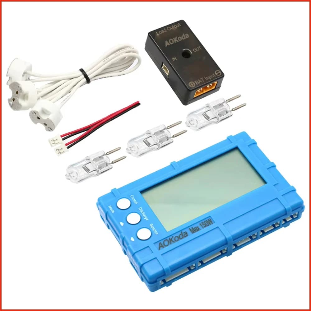 AOKoda 150W 3 in 1 LCD Bilanciatore Batteria Caricatore/Indicatore di Tensione/Scaricatore 2-6S Lipo LiFe Per Giocattoli RC
