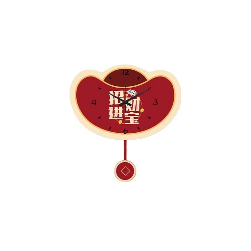 Orologio da parete Lucky Treasure, decorazione per soggiorno, quadri da appendere, orologio creativo a forma di lingotto con pendolo