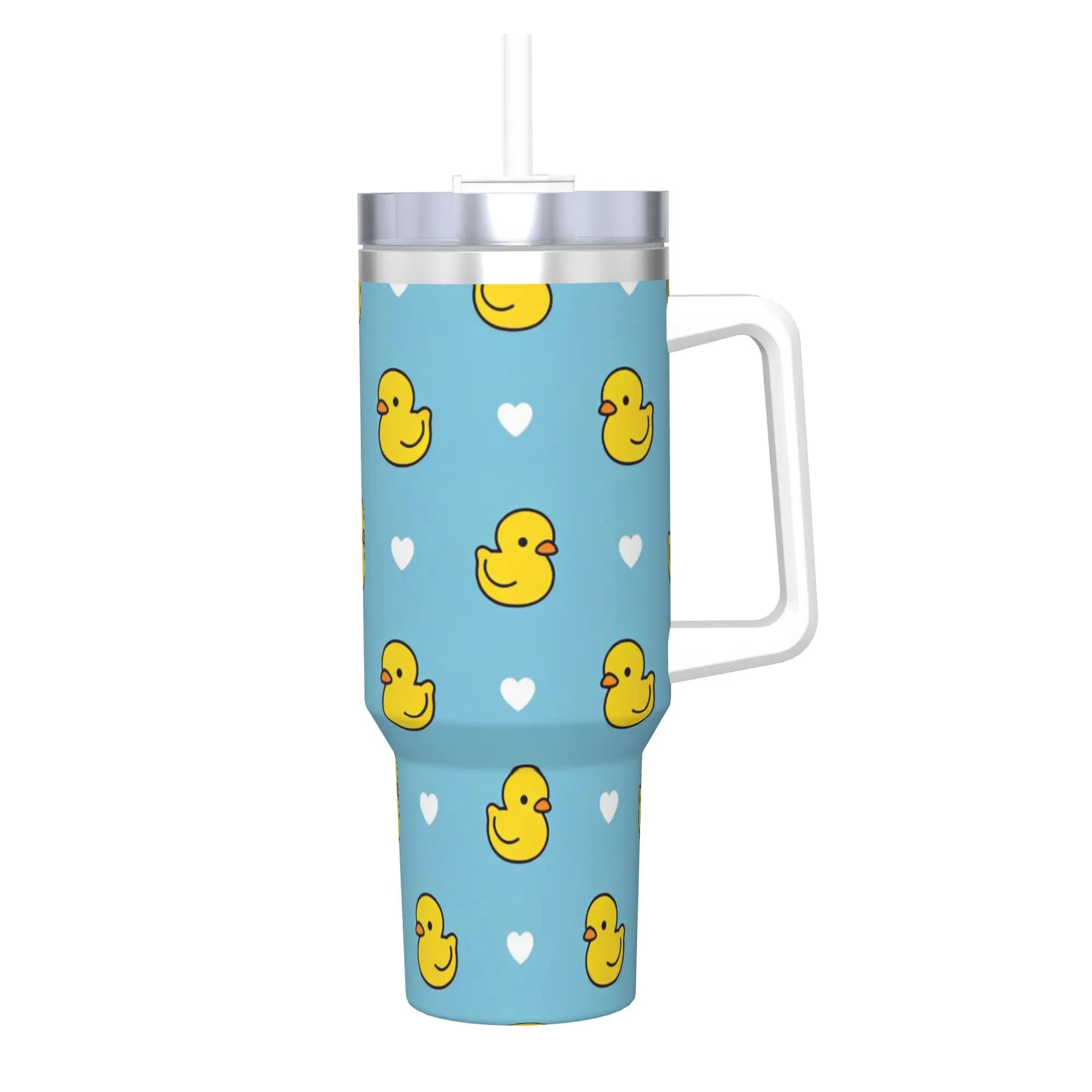 Tazza Termica a Forma di Anatra Cartoonesca, Borraccia Sottovuoto a Doppia Parete, Antigoccia, 40oz