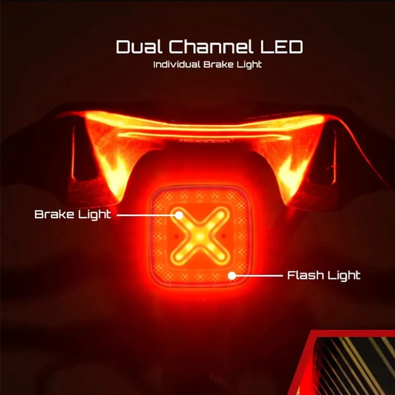 Enfitnix Cubelite III Automatic Brake Road Bike Rear Light Intelligent Sensor Cycling Rear Light MTB Charging USB LED Bike Breathable Light