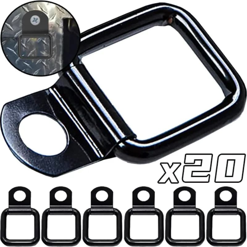 5-20pcs D Shape Pull Hook Tie Down Anchor Ring Iron Stainless Steel Cargo Tie Down Ring for Truck Trailers RV Boat Accessories
