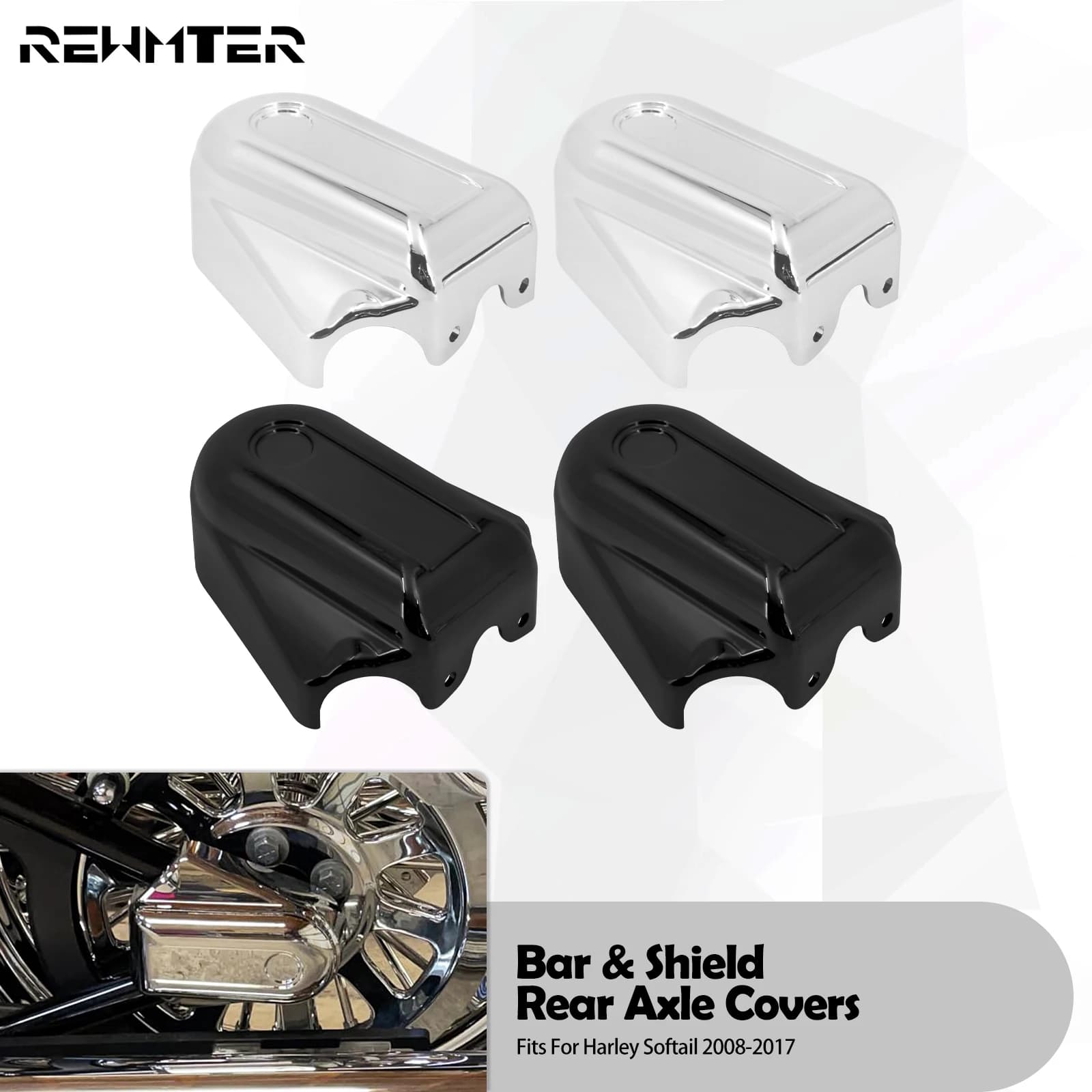 Moto Bar Shied Assale Posteriore Coperture Forcellone Tappi Bullone ABS Tappi Per Harley Softail Cross Bones Heritage Deluxe 2008-2017