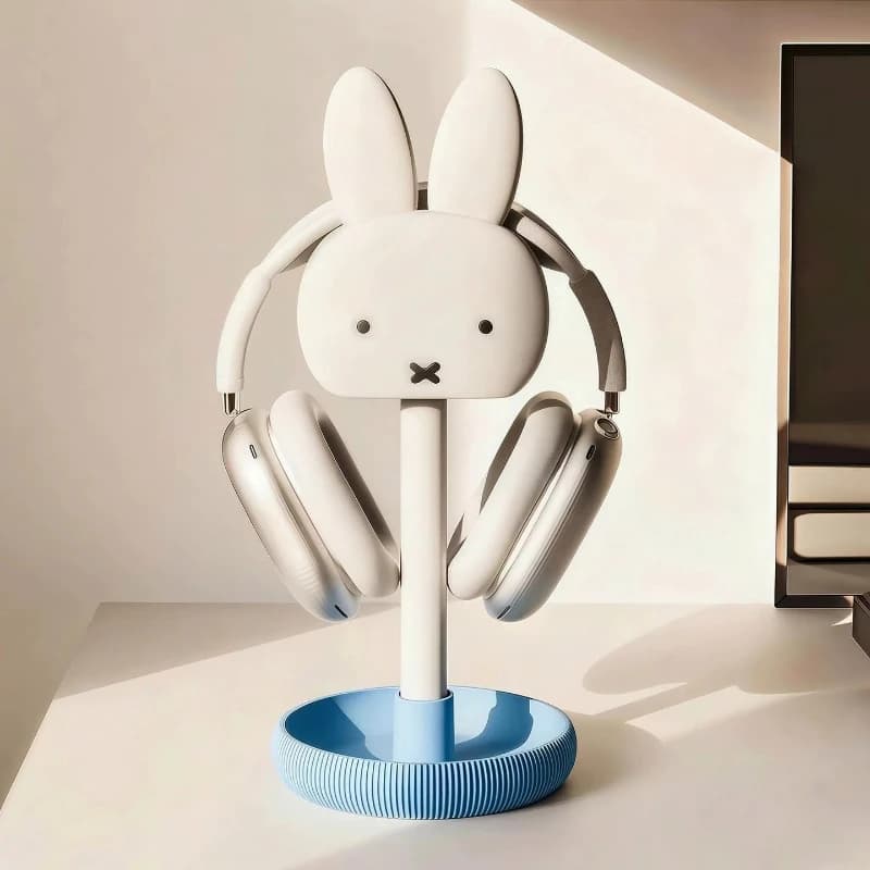 Miffy Kawaii Anime Cartoon Headphone Stand Game Headphones Hanger Cute Simple Practical Desktop Storage Ornaments Storage Rack