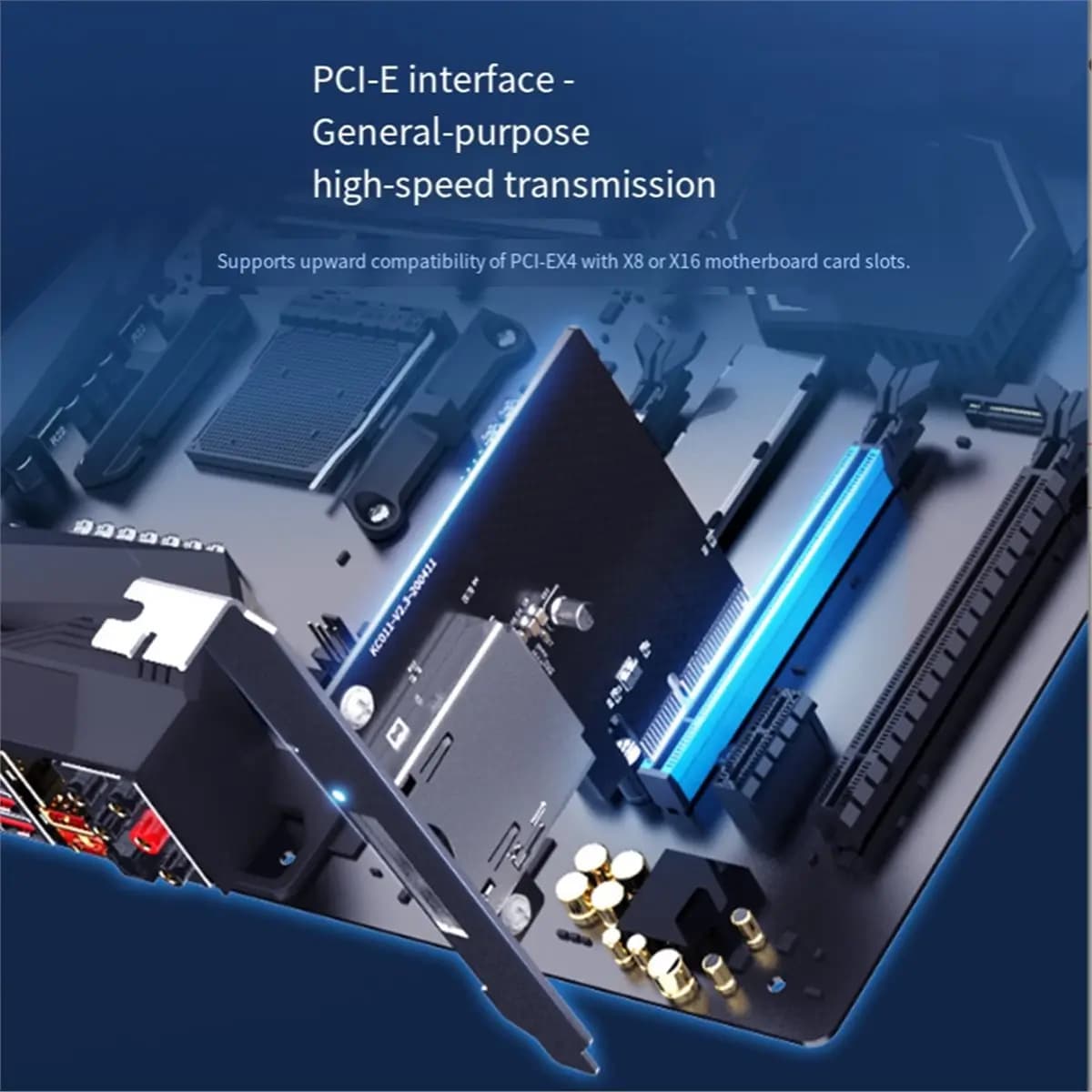AU47-PCI-E X4 Converter Module CPexpress Type B Card Reader Adapter No Driver Required for CFexpress Type B Memory PCIE