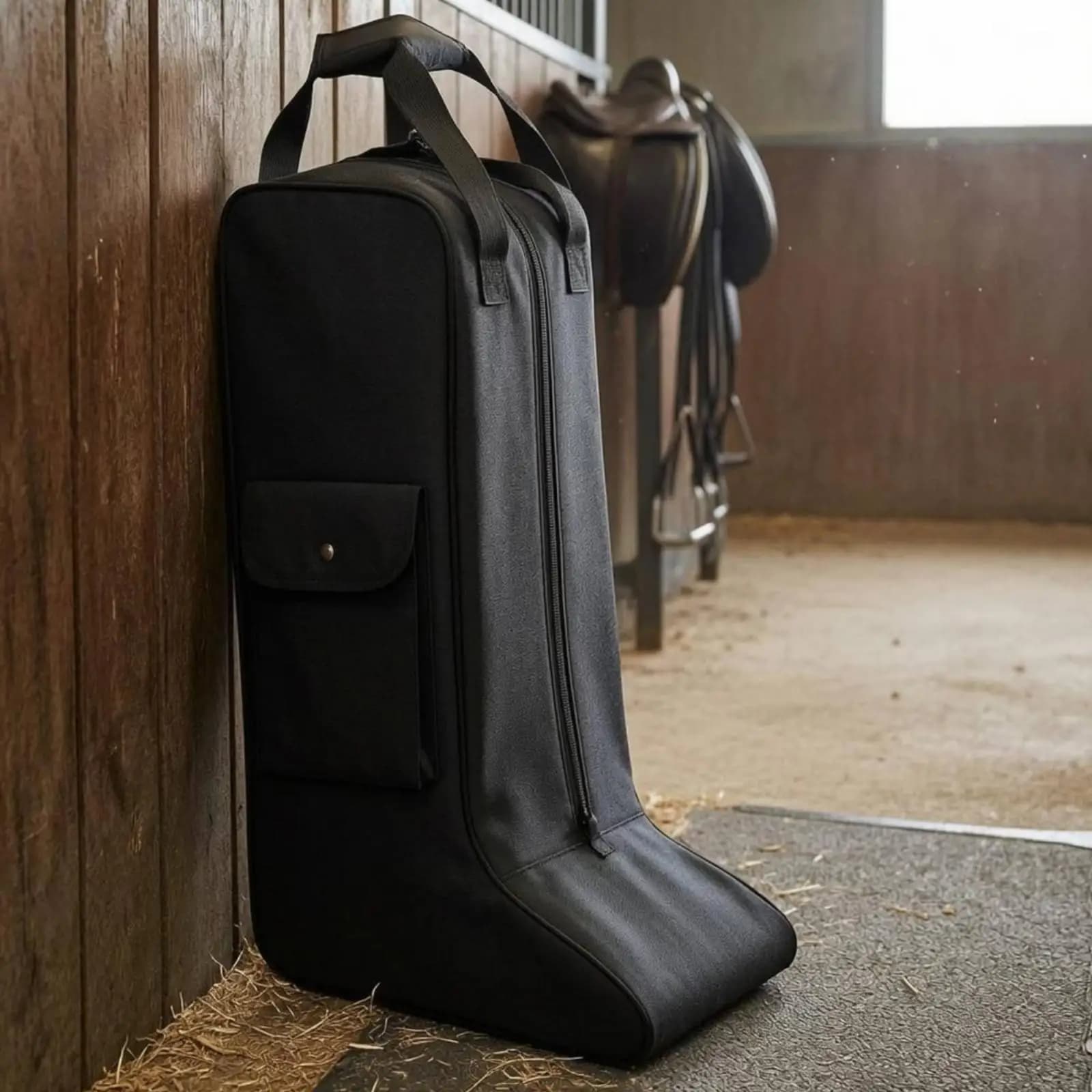 Equestrian Boot Travel Bag Pack Equipment Portable Zipper Closure Side Pockets Shoe Cover Protector for Sports Outdoor Hiking