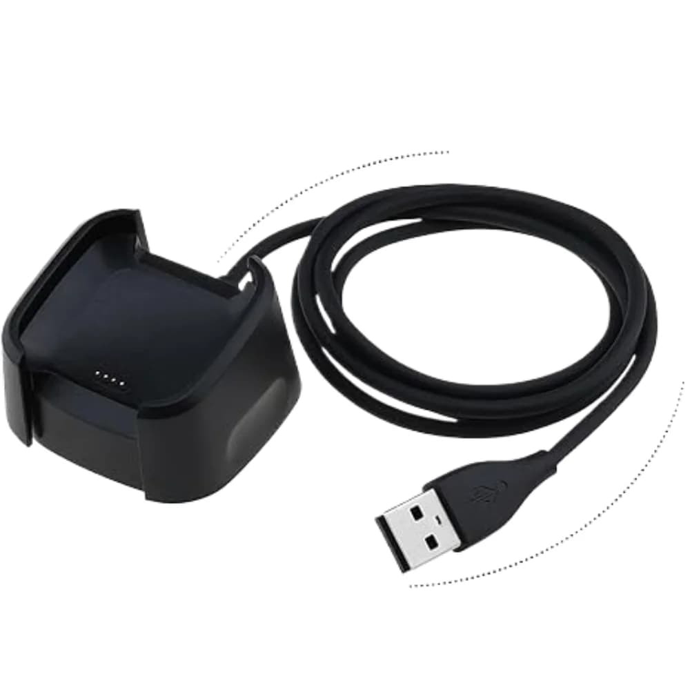 Caricabatterie USB per smartwatch Fitbit Versa 1/Lite/SE (SOLO per Versa 1/Lite/SE) Cavo di ricarica per caricabatterie sostitutivo
