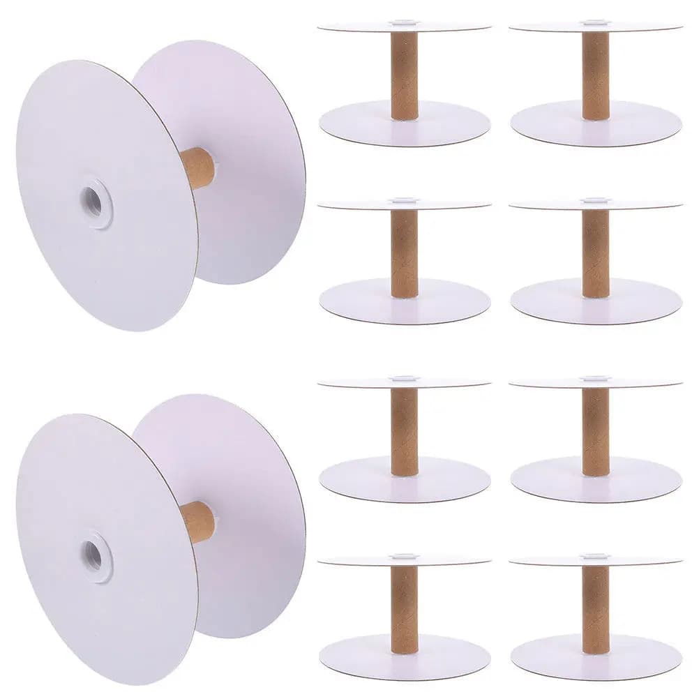 12Pcs Large Capacity Paper Spool Yarn Storage Spool Bulk Bobbin Empty Spools for Knitting Weaving Embroidery Sewing Organizer