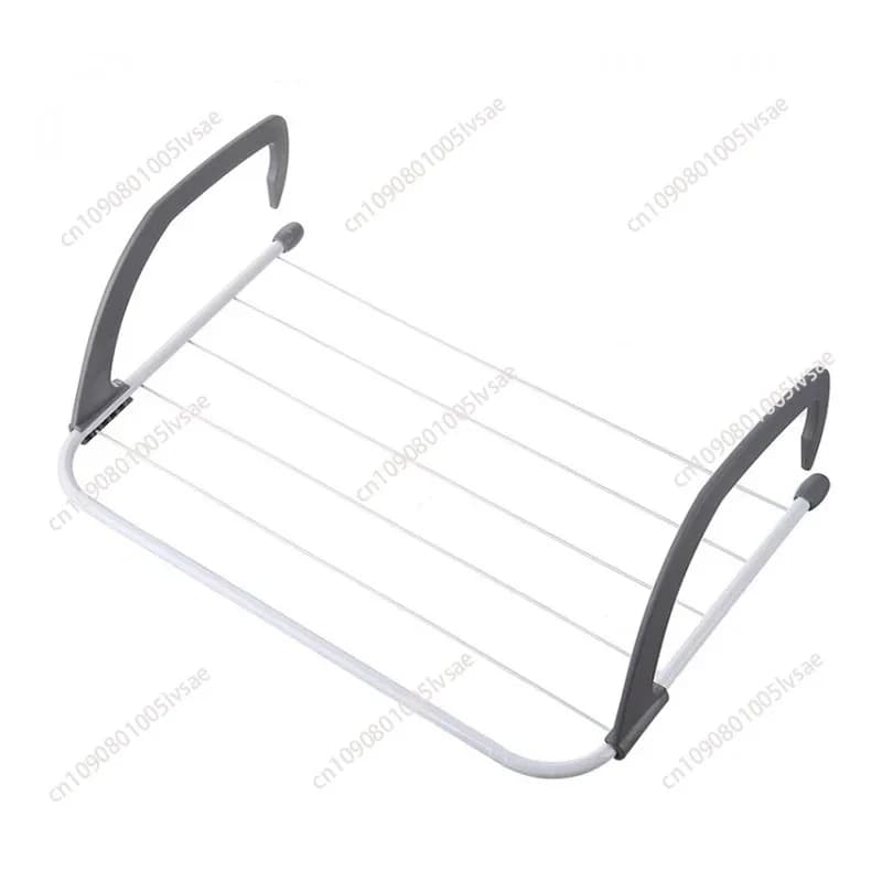 Home Decor Folding Clothes Hanger - 5-Rail Rack for Towels & Clothes, Space-Saving Storage Accessory WF