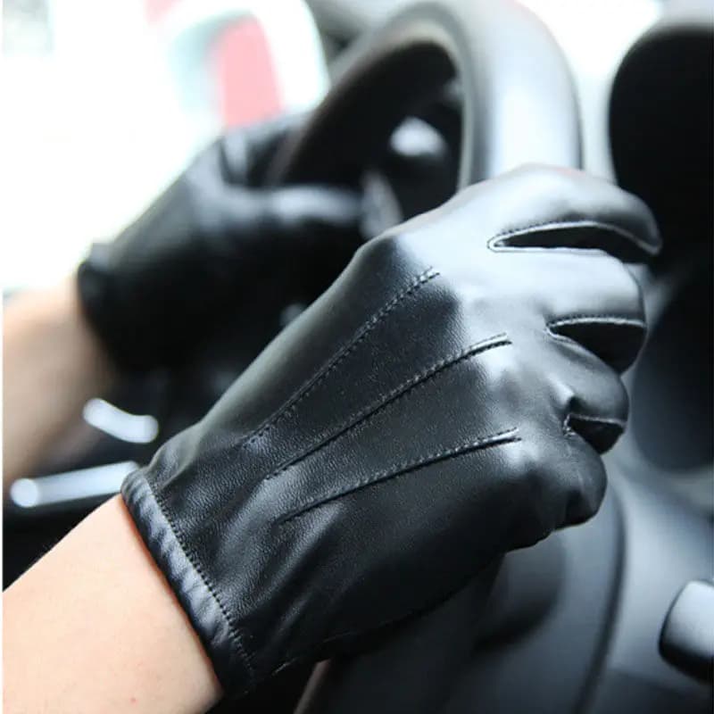 Guanti da auto touch screen Guanti in pelle traspiranti con dita intere Moto Motocross Guanti sportivi all'aria aperta Guanti da guida per auto antiscivolo