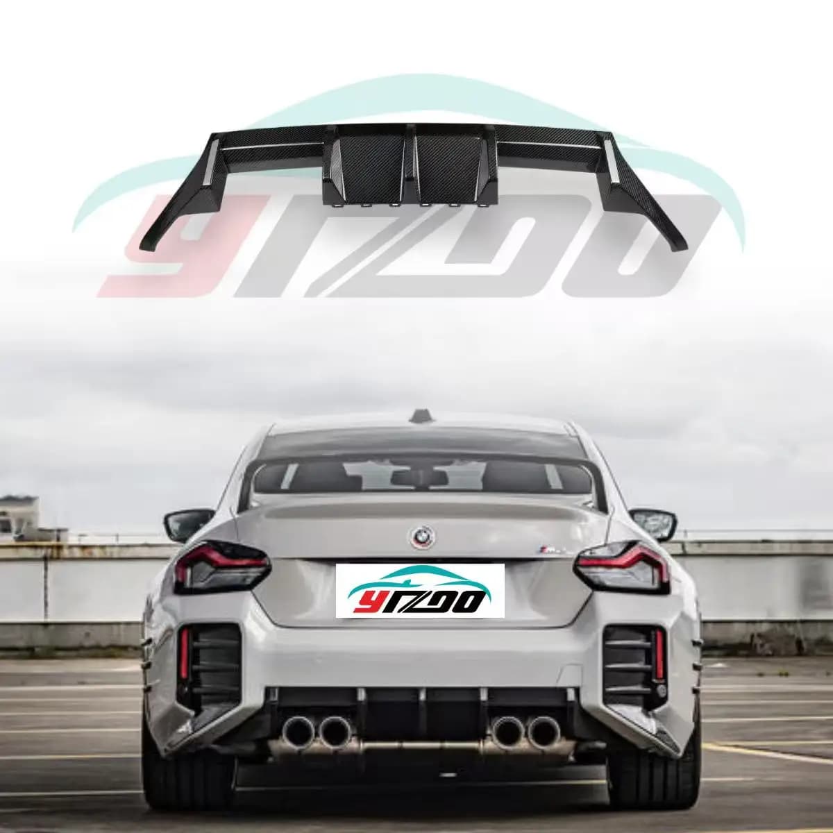 For BMW M2 G87 2022-IN Rear Bumper Lip Diffuser Car Accessories Carbon Fiber MP Style Rear Diffuser Bumper Lip Splitters