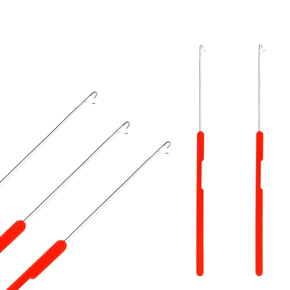 Uncinetto con linguetta Strumento per maglieria Riparazione cucito Maglione Accessori per perline Ago con gambo in plastica per la lavorazione