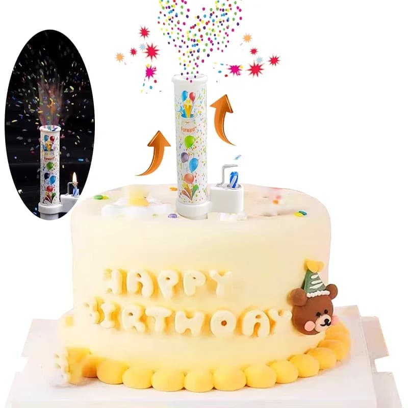 Candele a sorpresa Candele decorate con torta di buon compleanno Candele decorate con effetti di caramelle catapulta creativa