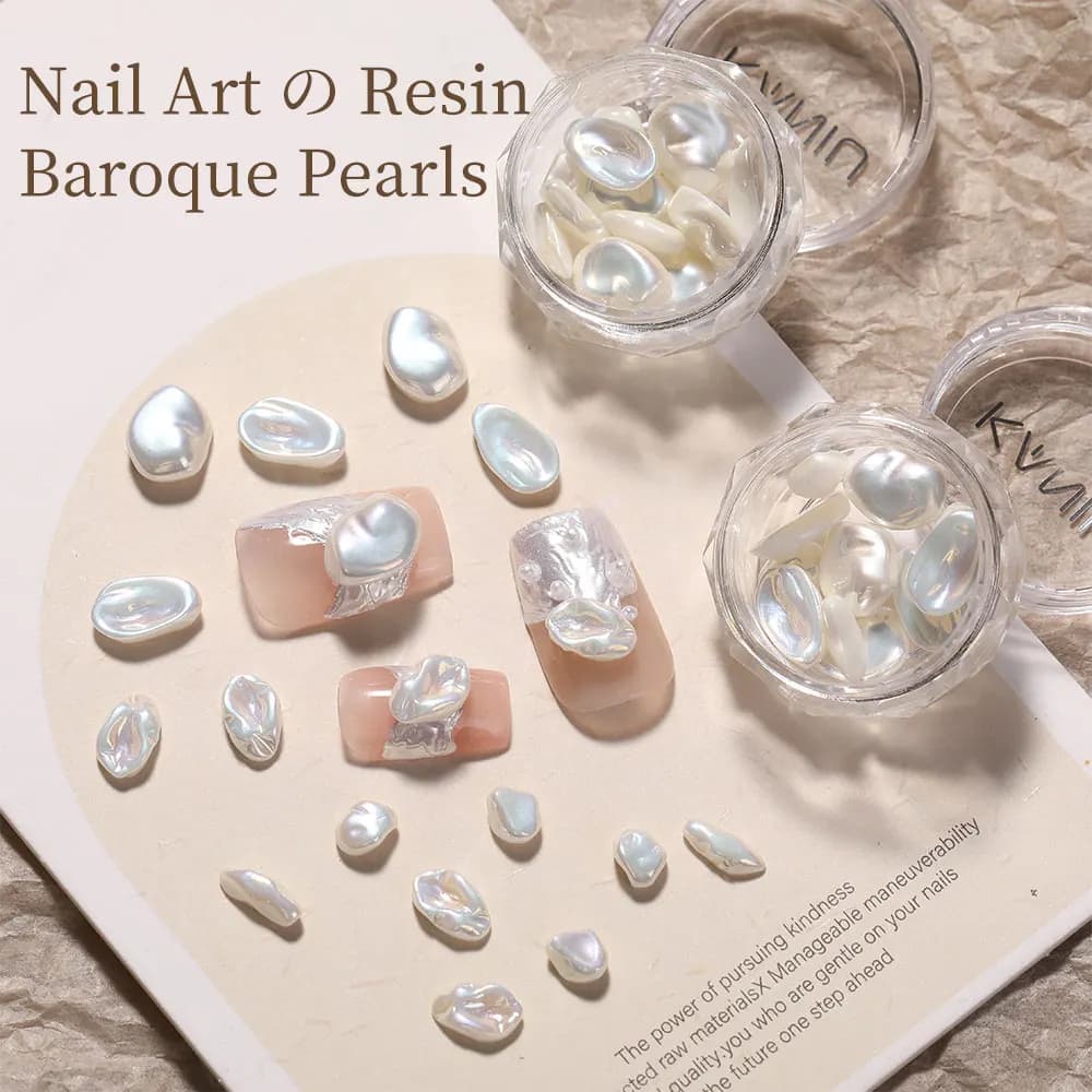 20 ciondoli di perle in resina irregolari, decorazioni per nail art 3D forme miste per forniture per saloni di unghie in gel, accessori per manicure fai da te