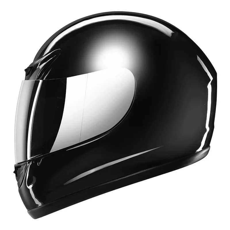 DOT Motorcycle Full Face Mirror Shield Helmet Street Bike Size S M L XL