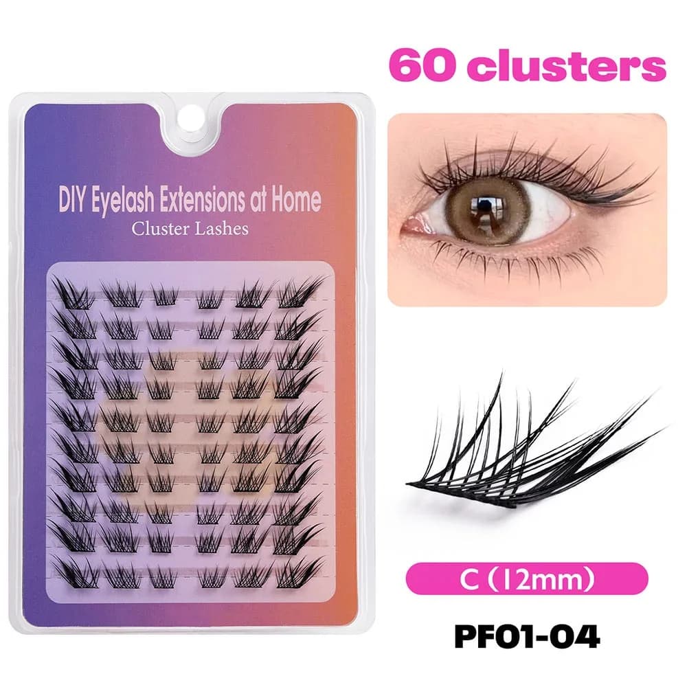 Extension straps Volume Manga Lash for Cosplay Anime, with thin band and spiky effect, fake, do it yourself at home