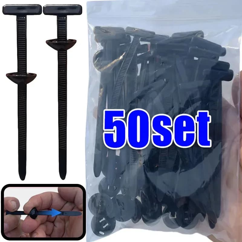 Clip universale per fascetta per cavi in nylon, fibbia per parafango per auto, vite di fissaggio automatica, sostituzione del bagagliaio, pannello di protezione del motore, gestione dei cavi sicura
