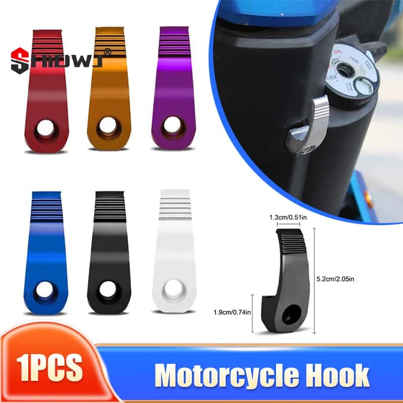 Universal Hook for Motorcycle Aluminum Alloy Helmet Single Hole Hook for Motorcycle Electric Scooter Dirt Bike
