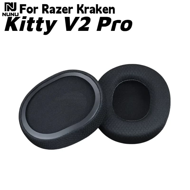 NUNU Replacement Memory Breathable football net Foam Ear Cushion Cover for Razer Kraken Kitty V2 Pro Wireless Gaming Headset