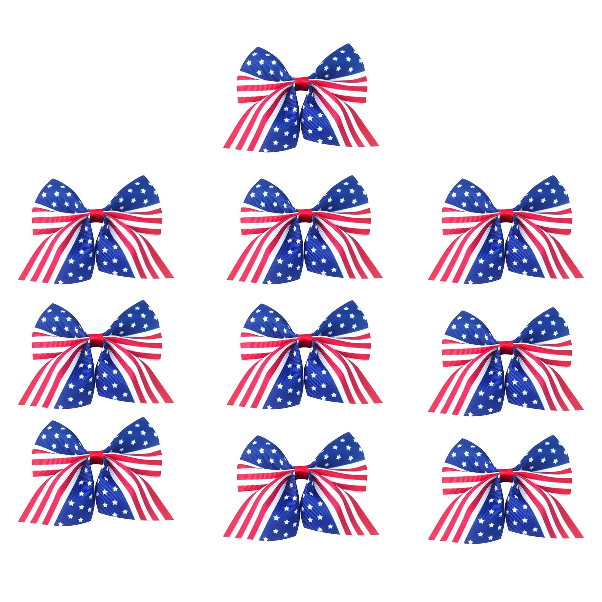 10 Pieces Flakes for American Flag Hair Clips Red White Blue Hair Clips Flakes for Hair Day Independence Day Hair of 4 July