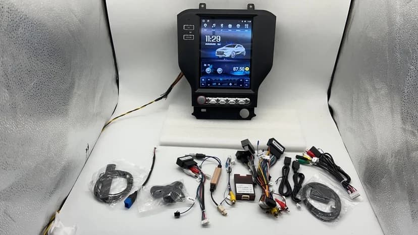 Android 14 Per Ford Mustang 2015-2019 Tesla grande schermo Autoradio Stereo Lettore multimediale Navigazione GPS DSP Carplay 4G 32GB