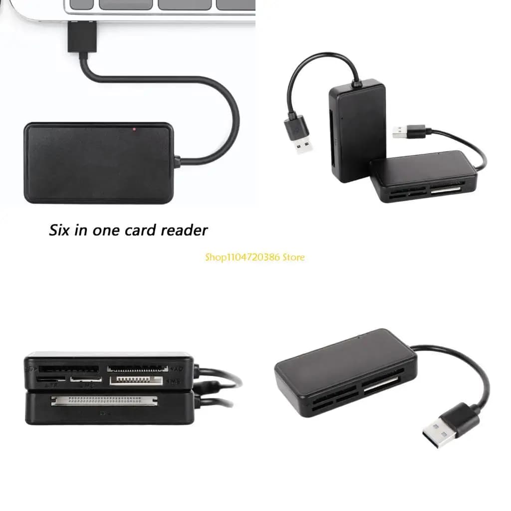 K0EA Lettore schede memoria USB Lettore schede memoria 6 in 1 per MS Lettura simultanea