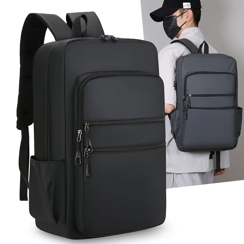 Laptop Backpack for Men Waterproof 15.6 Inch Multi Compartment Business Travel Work Daypack with Adjustable Strap Side Pocket