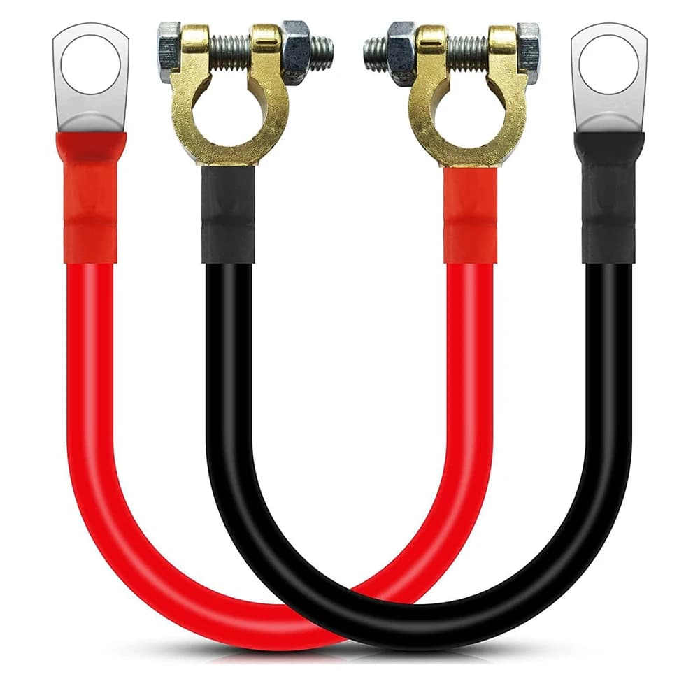Cavo Inverter per Batteria 50cm 2AWG, Cavo di Avviamento Auto Impermeabile, Cavi Batteria per Camion, Barche, Moto
