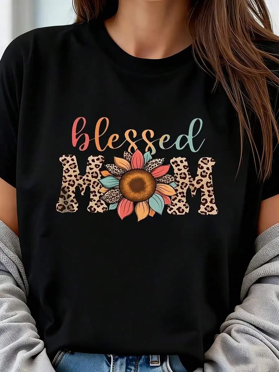 Women Plus Size Oversized Short Sleeve T-Shirt 100% Polyester Casual Crew Neck Top