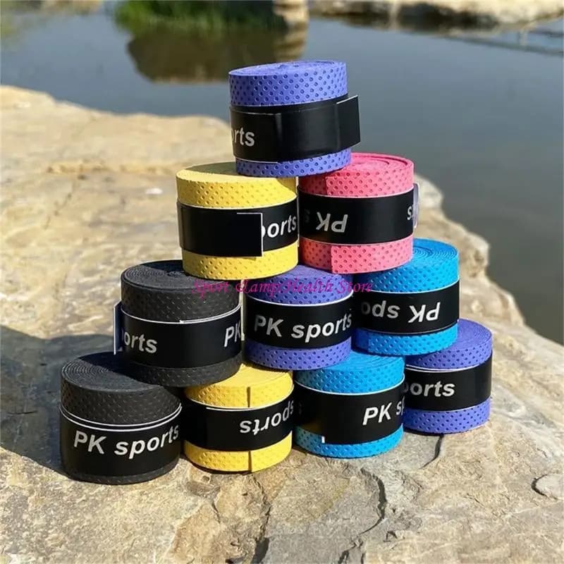 5pcs Assorbimento del sudore Raccolto da tennis Grip non slip Tennis Grip testa overgrips