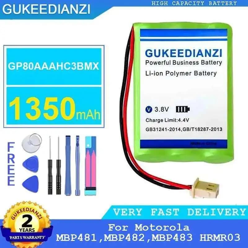 Per Motorola MBP481,MBP482,MBP483 HRMR03 Baby Monitor Prodotto Batteria Durevole GP80AAAHC3BMX 1350Mah
