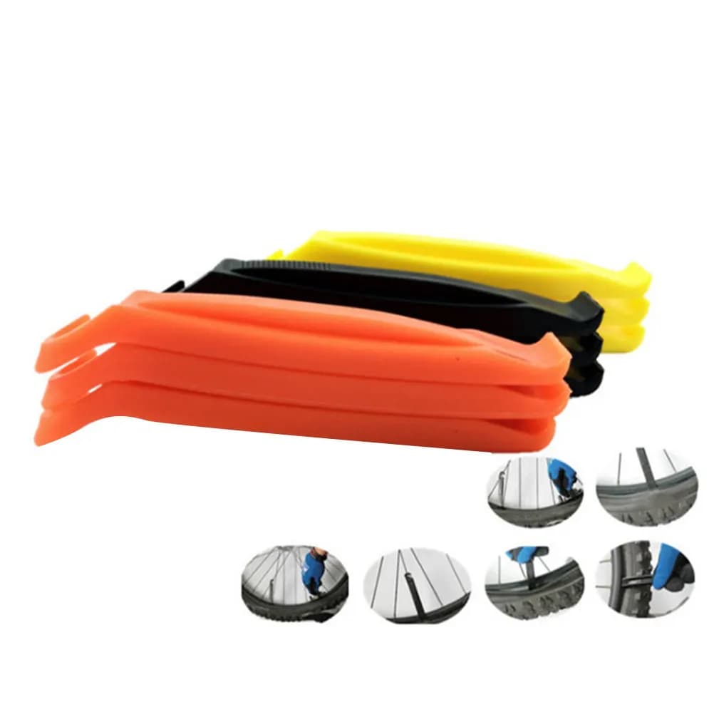 Set di 3 Leve per Pneumatici Bici, Strumento per Aprire Gomme, Sostituzione Rapida, Design Anti-Usura, Previene Danni ai Cerchi in Lega, Adattamento Universale